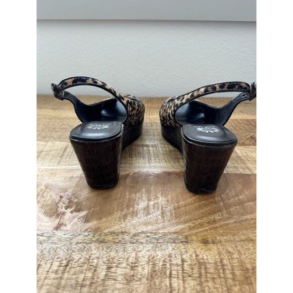 Yellowbox Women's Slingback Sandals Cheetah Wedge Huffy Print 9 Leather Upper - Picture 3 of 8